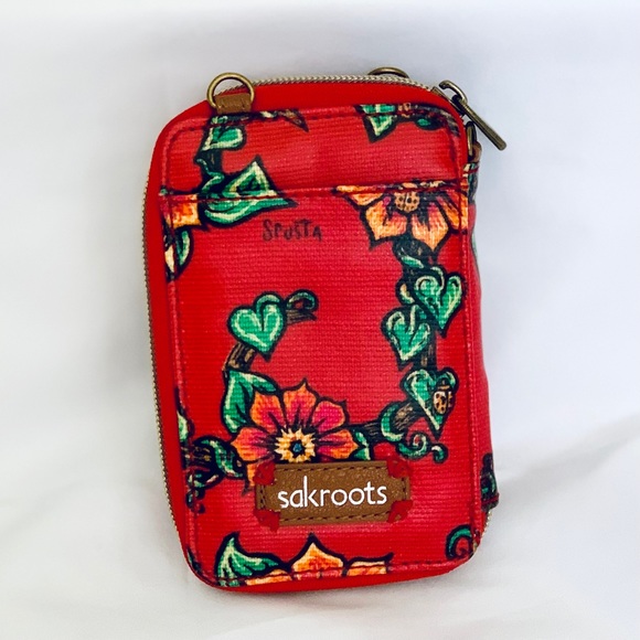 Sakroots Red Zip up Wallet - Red - Picture 7 of 7